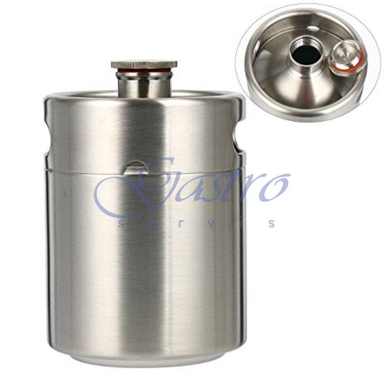 Mini KEG súdok nerezový - 2 L - malé hrdlo